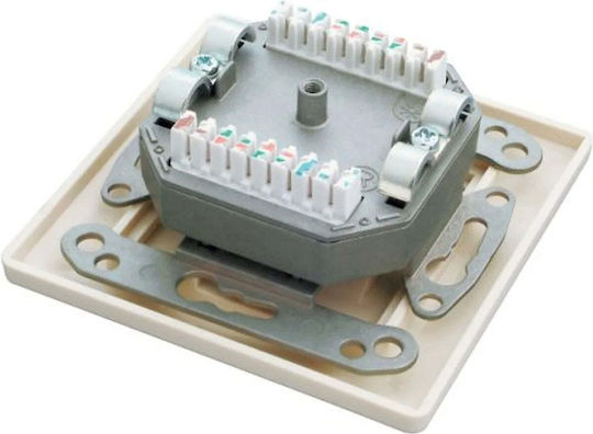 Solarix Διπλή Πρίζα Δικτύου RJ45 Τύπου Cat5 σε Λευκό Χρώμα SX925ESTPWH