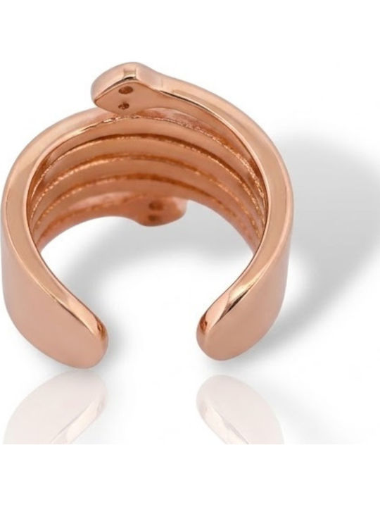 Mentzos Mentzos Ohrringe Piercing aus Vergoldetem Silber Rosa