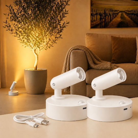 Rechargeable LED Emergency Light for Closets with Battery Power Source and Placement Sticker