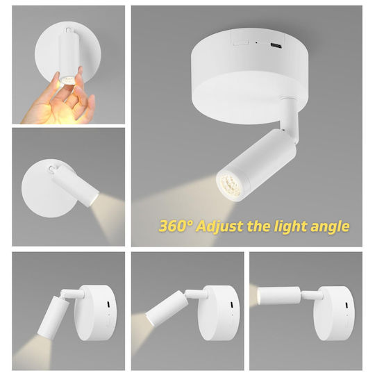 Rechargeable LED Emergency Light for Closets with Battery Power Source and Placement Sticker