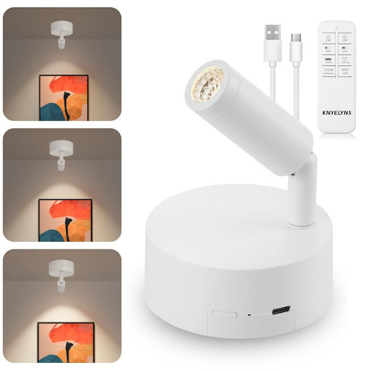 Rechargeable LED Emergency Light for Closets with Battery Power Source and Placement Sticker