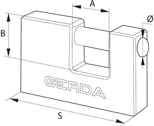 Gerda Bronze Padlock Monoblock with Key 50mm 1pcs