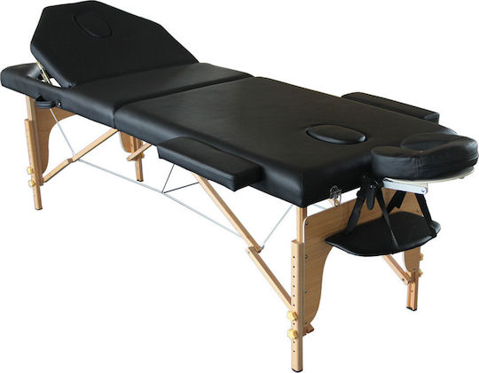 Alfa Care Pat de Fizioterapie Portabil/Pliabil Alb din Lemn 197x71 cm