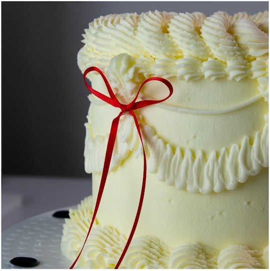 Red Bow Cake Topper Set Sticks 8 Pcs Pme