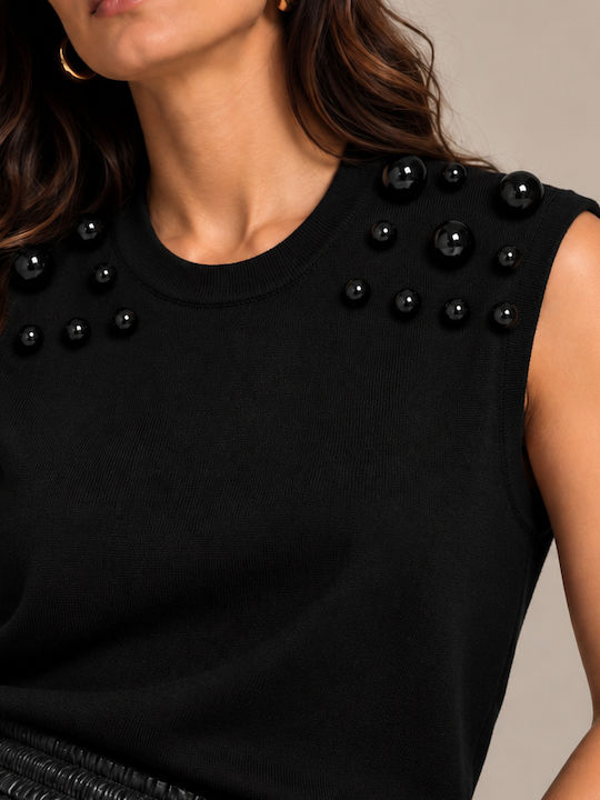 Damen Bluse Ärmellose Schwarze Damen Bluse Ärmellose Schwarze