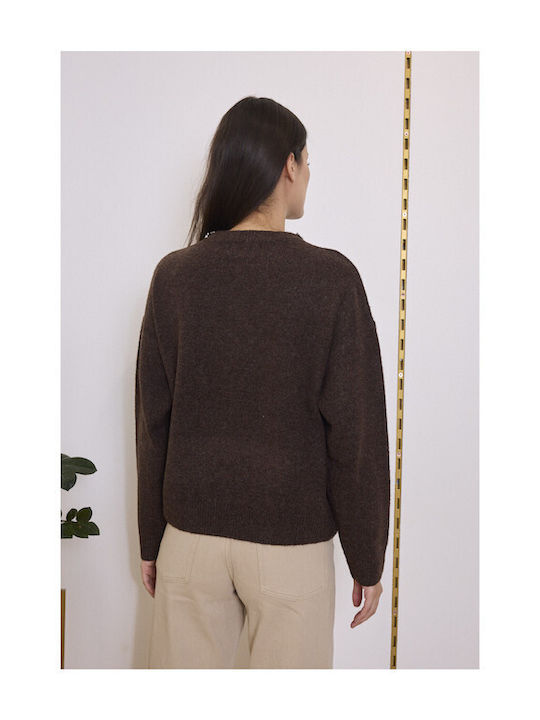 Women's Brown Sweater SH798-BROWN