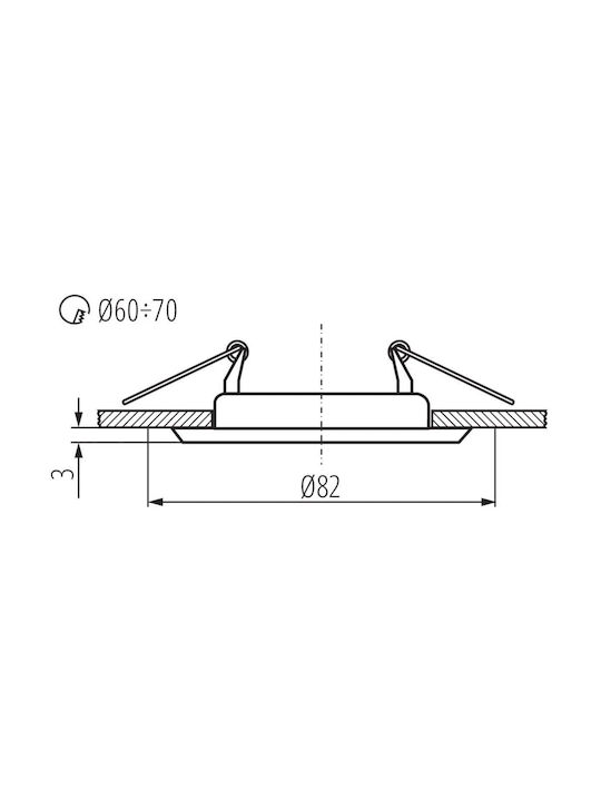 Kanlux Runder Rahmen Für Deckenstrahler GX5.3 Bronze 8,2x8,2cm