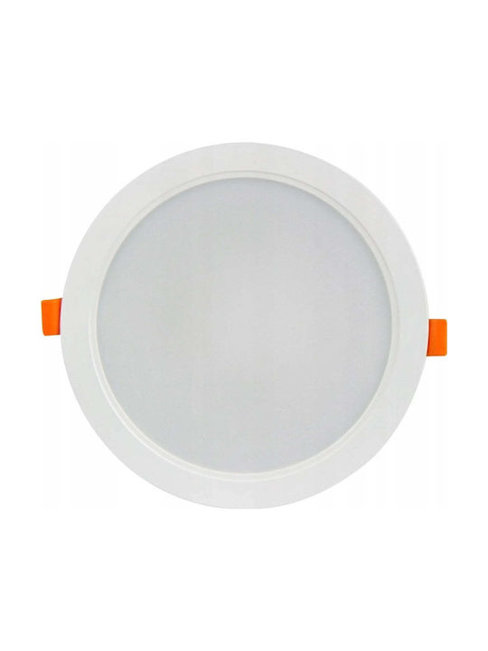 LED line Στρογγυλό Χωνευτό Σποτ με Ενσωματωμένο LED και Φυσικό Λευκό Φως