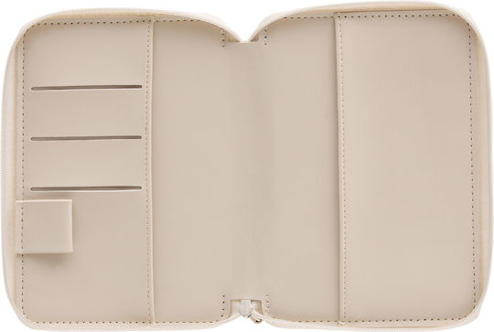 Passport Case & Luggage Tag Set 2 Pcs F-v Mellia 213602 Beige