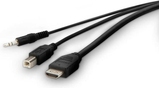 Belkin F1dn1ccbl Καλώδιο Kvm Μαύρο 3 M