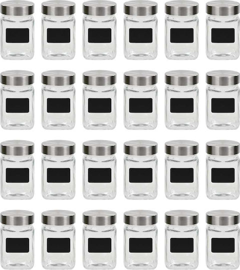 vidaXL Borcan Sticlă cu Capac 300ml (24buc)