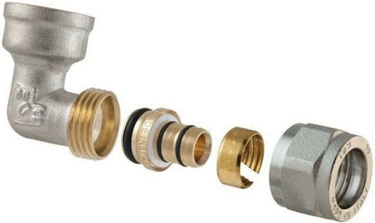 Tdm Brass Double Detachable Pipe Elbow Fitting 1470e 18x3/4 W