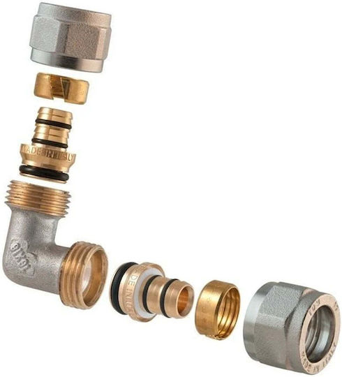 Tdm Brass Διπλή Αποσπώμενη Γωνία 1475e 18x3/4 W
