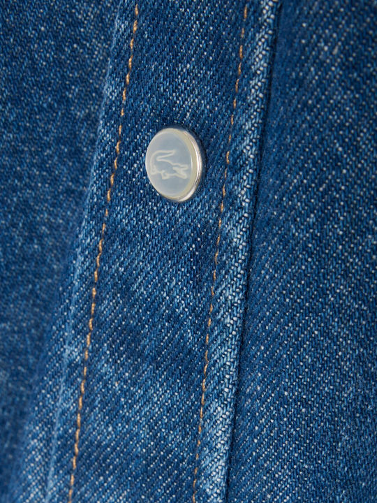 Langärmeliges Denim Hemd Washed Deep Medium