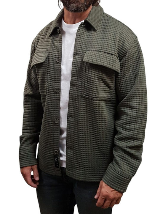 Jack & Jones Long Sleeve Overshirt in Regular Fit Vetiver