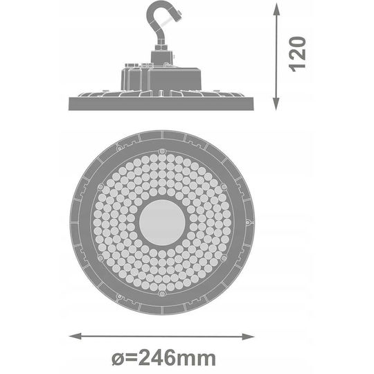 Ledvance Kommerzielle Glockenlichter 120W Kühles Weiß 21100lm mit Eingebauter LED Schwarz