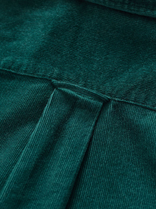 Long Sleeve Corduroy Shirt Green