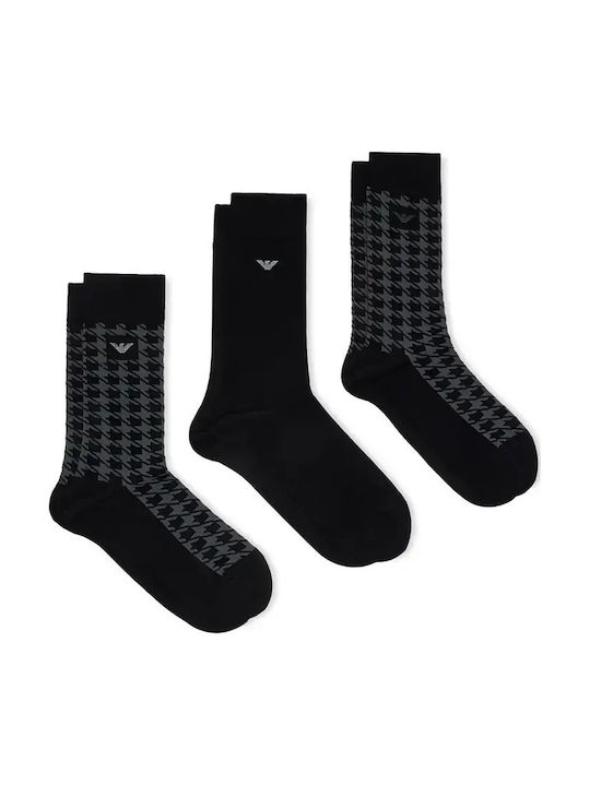 Emporio Armani Herren Socken Schwarz 3er Pack