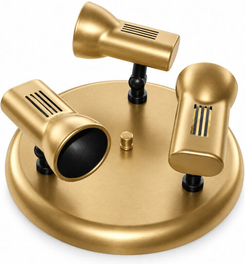 Elvhx Dreifach Spot in Gold Farbe