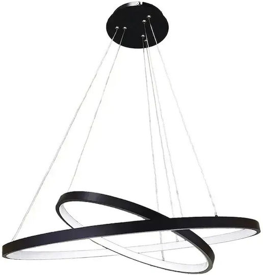 Atman Toledo Lustră Negru 60cm.