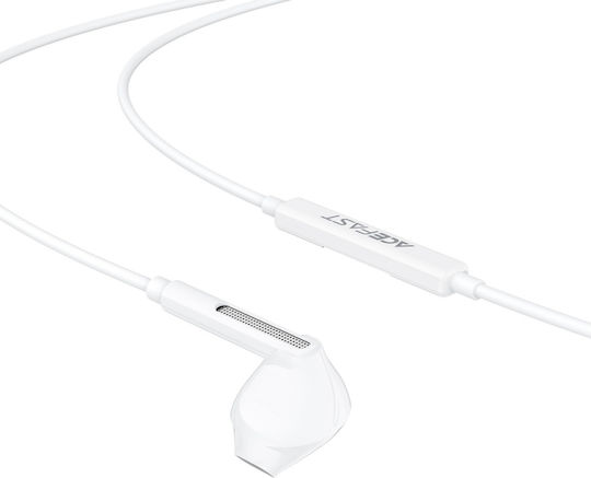 L14 Earbuds Handsfree Ακουστικά με Βύσμα 3.5mm Λευκό