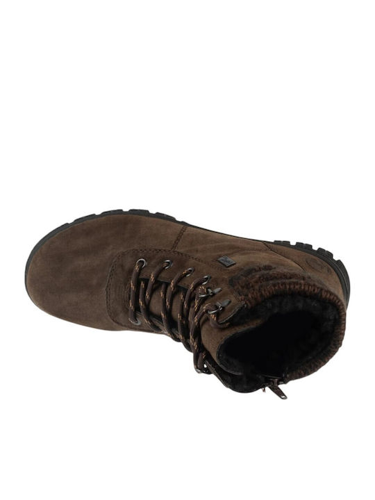 Leder Damen Stiefeletten Braun