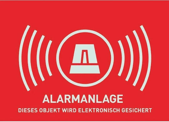 Abus Warning Sticker "alarm System" 148x105mm Au1322
