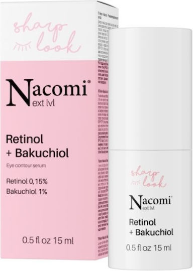 Nacomi Sharp Look Ser Anti-Rid Anti-Îmbătrânire Pentru Ochi cu Bakuchiol și Retinol 15ml
