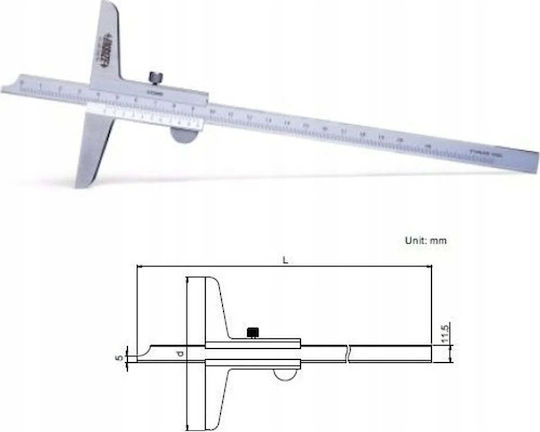 Insize 1240-200 Sublere Analogic Cu Precizie De 0.05mm