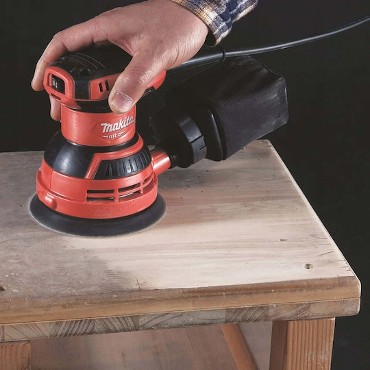 Makita M9204B Έκκεντρο Τριβείο Χούφτας 125mm Ρεύματος 240W με Σύστημα Αναρρόφησης