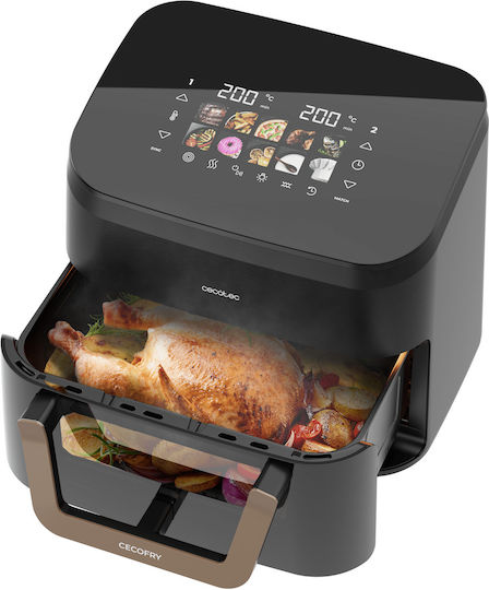 Cecotec Cecofry&Grill Smokin' 11000 Plus Air Fryer με Διπλό Αποσπώμενο Κάδο 11lt Γκρι