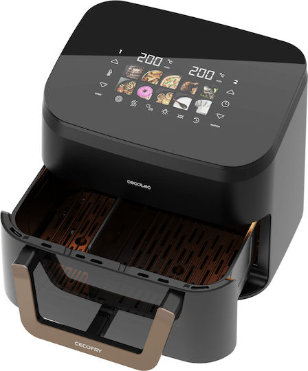 Cecotec Cecofry&Grill Smokin' 11000 Plus Air Fryer με Διπλό Αποσπώμενο Κάδο 11lt Γκρι