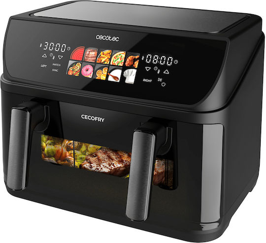 Cecotec Cecofry & Grill Duoheat 10000 Air Fryer με Διπλό Αποσπώμενο Κάδο 10lt Γκρι