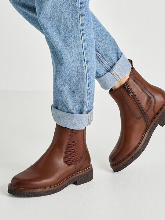 Ghete Chelsea Dama de Piele Tabac