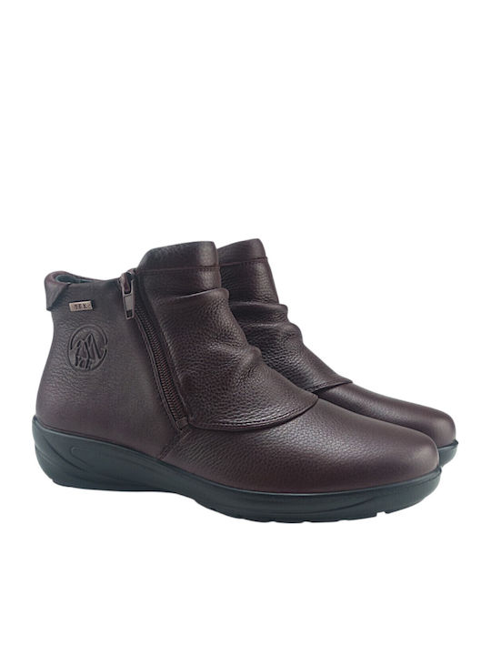 Women's Ankle Boots with Platform Burgundy