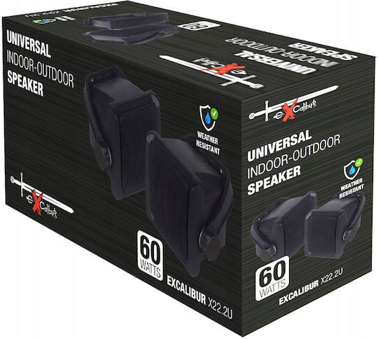 Excalibur Boxă pentru ambarcațiuni cu 60W RMS Neagră