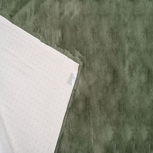 Polcarpet Rabbit Wohnzimmer Teppich Rechteckig Pelzig Grüne 80x150cm