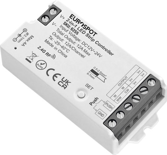 Eurospot Controler LED RF 2.4GHz 2în1 + Dimmer Push EU6255