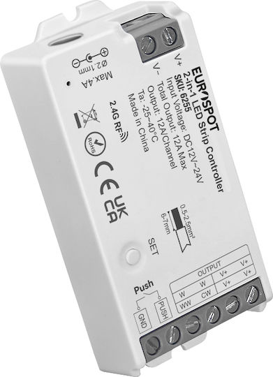 Eurospot Controler LED RF 2.4GHz 2în1 + Dimmer Push EU6255