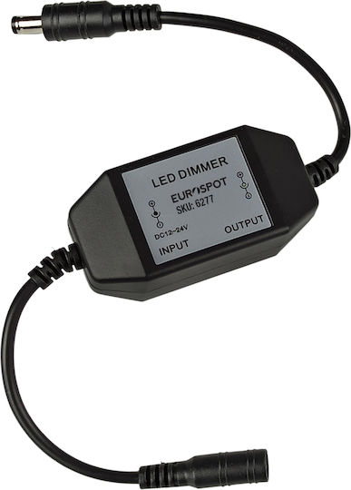 Eurospot Dimmer Led Rotativ Negru Pentru Linie Dc 12-24v Eu6277