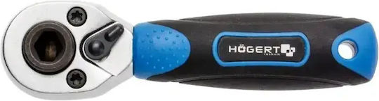 Högert Technik Dublu Chei cu clichet 72 Dinti cu Patrat 1/4"