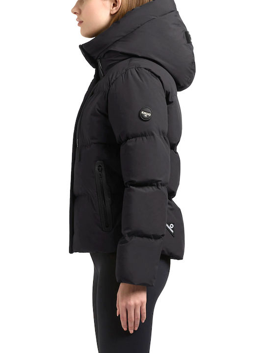 Women's Puffer Jacket Windproof for Winter Anthracite