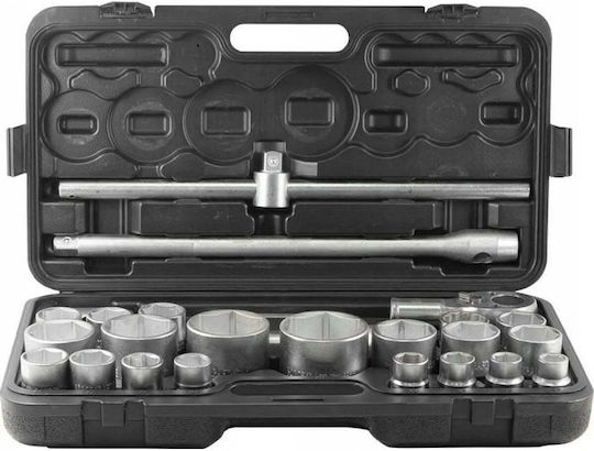 Rockforce Ratchet with Sockets 3\4" & 1" 17 Pieces