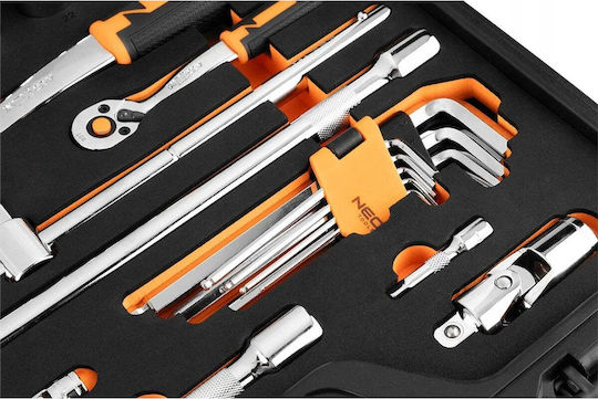 Neo Tools Clichet cu Chei Tubulare 1\2" & 1\4" 95 Bucăți