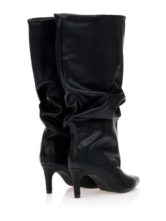 Damenstiefel mit Mittelhohem Absatz Schwarz