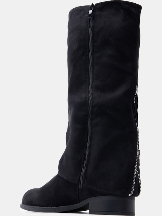 Wildleder Damenstiefel Schwarz