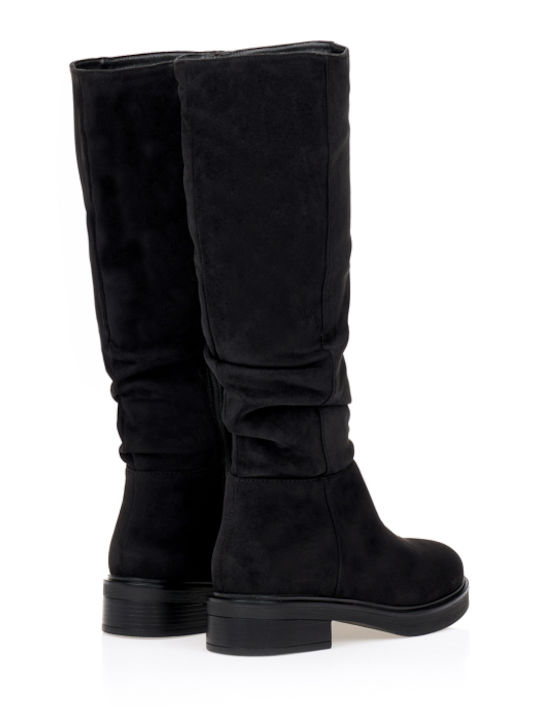 Wildleder Damenstiefel Schwarz