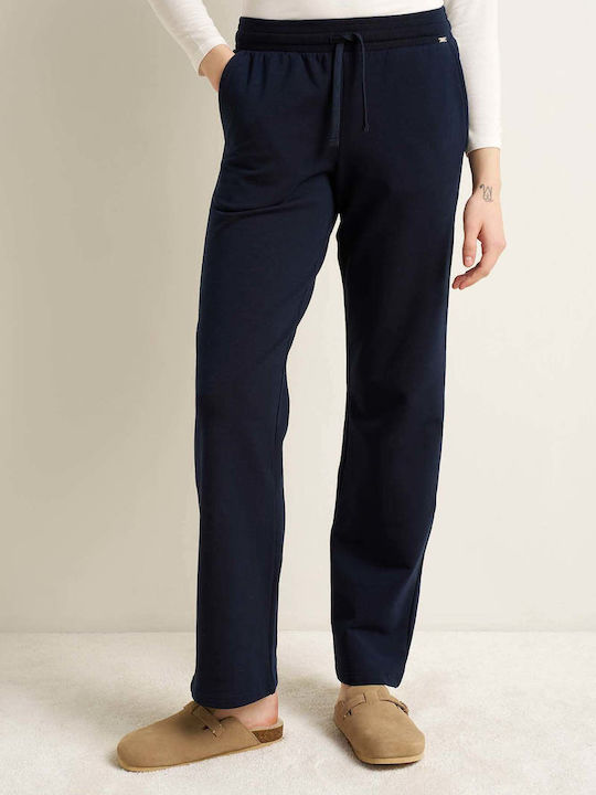 Pantaloni Dama Tesatura cu Cauciuc in Linie Dreapta Negru