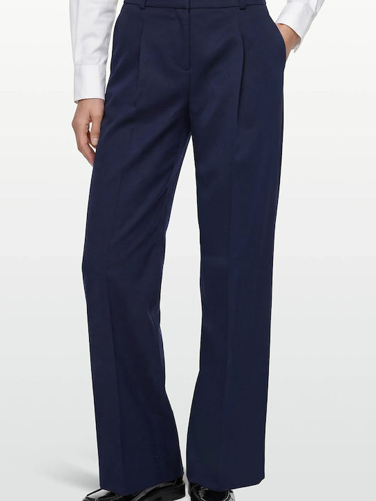 Hugo Halati Women's Fabric Trousers Blue