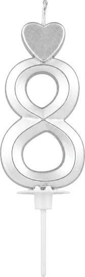 Silver Candle No "8" Lumea